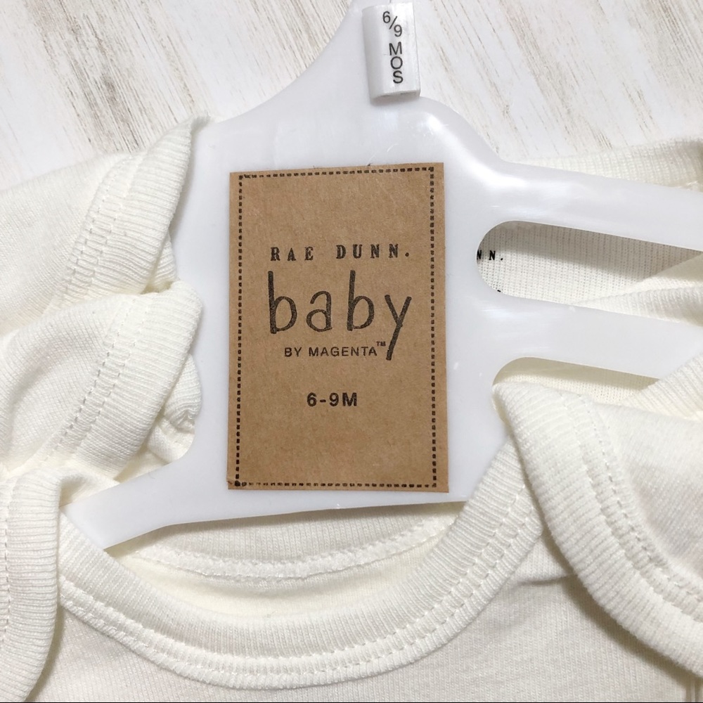 NEW Rae Dunn Onesies & Bib Set with Bonus Gift Bag - Picture 3 of 8